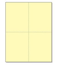 Sheets 1000 Canary Postcards 4.25 x 5.5 Perforated Cardstock Laser Inkjet picture