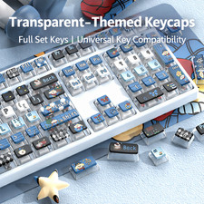 PBT Dye Sub Keycaps Transparent Theme Custom Keycap Set for Mechanical Keyboard picture