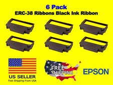 6 Pack - EPSON ERC-30 / ERC-34 / ERC-38 Ribbons BLACK Ink Ribbon ERC30/34/38 picture