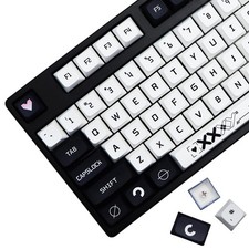 128 PCS B42 Dark Blue White XDA Profile PBT Keycaps Mechanical Keyboard picture
