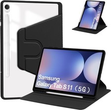Case for Samsung Galaxy Tab S11 11 inch, 360 Degree Rotation Stand Cover, Clear picture