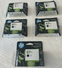 Lot of 5 HP 67XL Black (4x) & 67 Tri Color (1x) Ink Cartridges picture