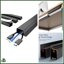 Delamu 4 Pack Cord Organizers for Desks, 62.8in Cable Organizer Cable Management picture