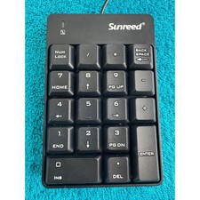 Sunreed Black Wired Numeric Keypad with Full Size Keys for Computer Laptop picture