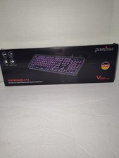 Perixx PERIBOARD-317R Wired USB Backlit Keyboard Big Print Tri-Color NEW Open Bx picture