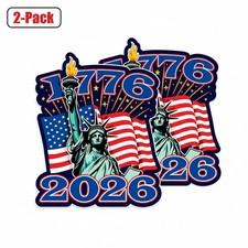 USA 250th Anniversary 1776-2026 Kiss-Cut Sticker 2-Pack 3-Pack Patriotic 4