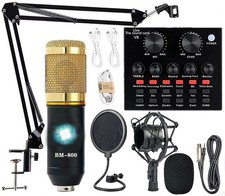 Podcast Equipment Bundle BM-800 Microphone Live Sound Card Audio Interface picture
