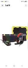 T-WOLF TF-240 RGB LED Light 4 IN 1 Gaming Combo Mouse & Pad Keyboard Headset #5 picture