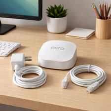 eero 6 Plus mesh dual band wifi system Covers up to 6000 sq ft 4pack G2U picture