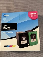 Meijer HP 92/93 Inkjet Cartridges Combo Pack Made 2015 NEW VINTAGE Expired picture