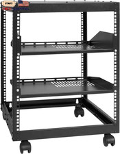 12U Open Frame Server Rack 23-40 in Adjustable Depth Free Standing or Wall Mo... picture