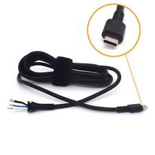 1pc 1.8M/6ft Universal USB C Type C 3 wires Data Charger Pigtail Cord Cable Wire picture