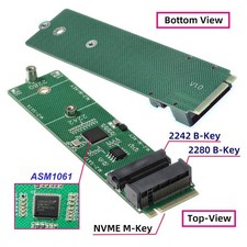 Dual Port M.2 NGFF Expansion Card, PCIe M‑Key 1 to 2 B‑Key SATA SSD Adapter picture