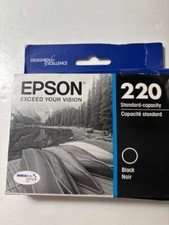 Genuine Epson - 220 Ink Cartridge - Black Exp 01/2018 picture