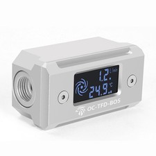 Digital Monitor Flow Meter Thermometer For DIY Water Cooling System Fast Ship picture