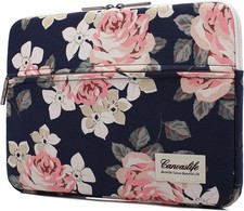 14 inch Laptop Case Bag with White Rose Pattern Sleeve for 14.0 inch Laptops picture