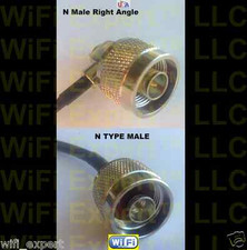RG58 1-30' N TYPE MALE ANGLE to N TYPE MALE RF Pigtail Cable USA Assembled picture