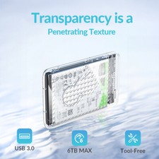 PHIXERO 2.5 Inch USB 3.0 Type C SATA III Hard Drive HDD/SSD Enclosure Case picture
