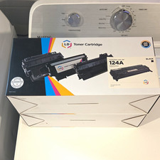 Lot of 2 LD Products Black Toner Cartridges Compatible with HP 124A Q6000A NIB picture