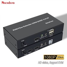 Nsendato HDMI KVM Fiber Optic Extender 20KM Transmitter Receiver 1080P picture