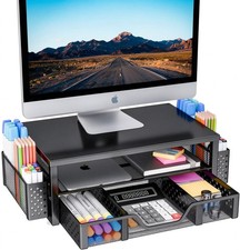 Desk Organizer and , Monitor Stand Riser, Black picture