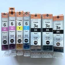 Genuine Canon BCI-3eBK 3e Ink Tank Cartridge Pack Black 6 C/Y/M picture
