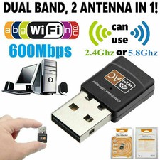 Mini Dual Band 600Mbps USB WiFi Wireless Adapter For Notebook Laptop PC Desktop picture