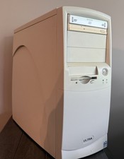 Vintage Beige PC Case Mid Tower w/ Sony DVD/CD Rewritable Drive & Floppy Drive picture