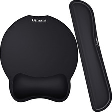 Alfombrilla de raton ergonomica gel suave y fibra superfina con soporte munecas picture