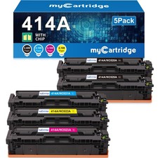 HP 414A Toner Cartridges 5 Pack, High Yield Black & Color for MFP M479 M454 picture