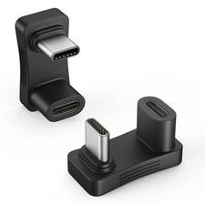 Moko 180 Degree Angle USB C Adapter 2 Pack, U Shape USB-C Adapter Connector with picture
