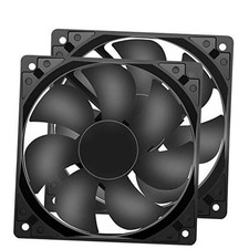12V DC 120mm 120xCooling Fan 2Pin 2Wire 1600RPM 2-Pack | Durable 2-Pin 120x25mm picture
