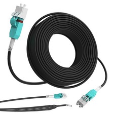 50M 165FT LC to LC OM3 OM4 Outdoor Armored Fiber Optic Patch Cable TPU picture