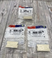 Leviton 41291-1BI Ivory 1-Unit MOS Blank Filler Wallplate Insert Covers 3 Pack picture