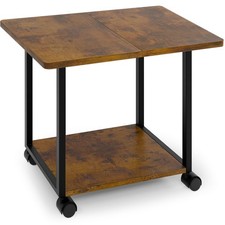 22x15.75 Large Under Desk Printer Stand with Storage Shelf 2-Tier Rolling Pri... picture