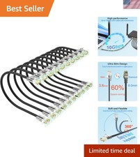 Cat 6 Patch Cables 15 feet 10Pack, Slim Cat6a Ethernet Patch Cable 10Gbps 550... picture