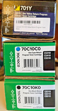 Lexmark 701 Color Set - Black Cyan Yellow (70C10K0 70C10C0 70C10Y0) picture