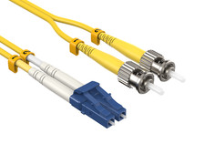 2m OS2 LC to ST UPC Duplex Corning Fiber Optic Cable SingleMode 9/125 OFNR Ra... picture