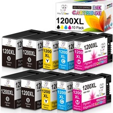 Miss Deer Maxify 1200 XL, 10 Packs = 4 Black + 2 Cyan + 2 Magenta + 2 Yellow  picture