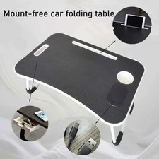 Wireless Charging Foldable Lap Desk, Black Laptop Bed Table picture