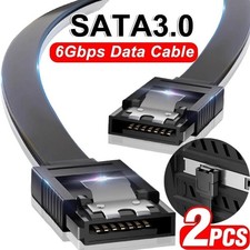 2 Pack SATA 3.0 SSD HDD Data Cable 6Gbps SATA III Hard Drive Lead 30/40/100cm picture