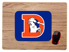 DENVER BRONCOS D LOGO NEOPRENE MOUSEPAD DESK MAT 1993 - 1997 picture