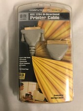 Vintage Computer Essentials 1284 Bi-Directional Printer Cable Gold Plated Plugs picture