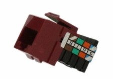 Leviton 41108-RR8 Voice Grade QuickPort Connector, 8-Wire, Red picture