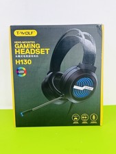LED Light UP Gaming Headphone with Microphone Wired T-Wolf - OPEN BOX NEW picture