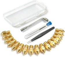 16PCS MK8 Brass Nozzles 0.2/0.4/0.6/0.8/1.0mm 3D Printer Kit Replacement picture