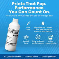 DTF Ink White 33.8 Fl Oz (1000Ml) | High Opacity Clog-Free Formula | Compatib... picture