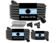 Kit de funda protectora para cableado eléctrico automotriz, 30 ft negro. picture