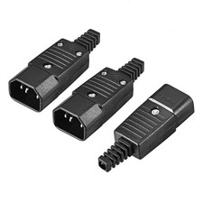 AC110-250V 10A Male IEC320 C14 Power Socket Adapter Connector 3-Terminal 3 Pcs picture