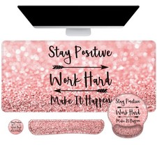 Large Desk Mat, Mouse Pad with Wrist Support, Keyboard Wrist Rest Set | Non-S... picture